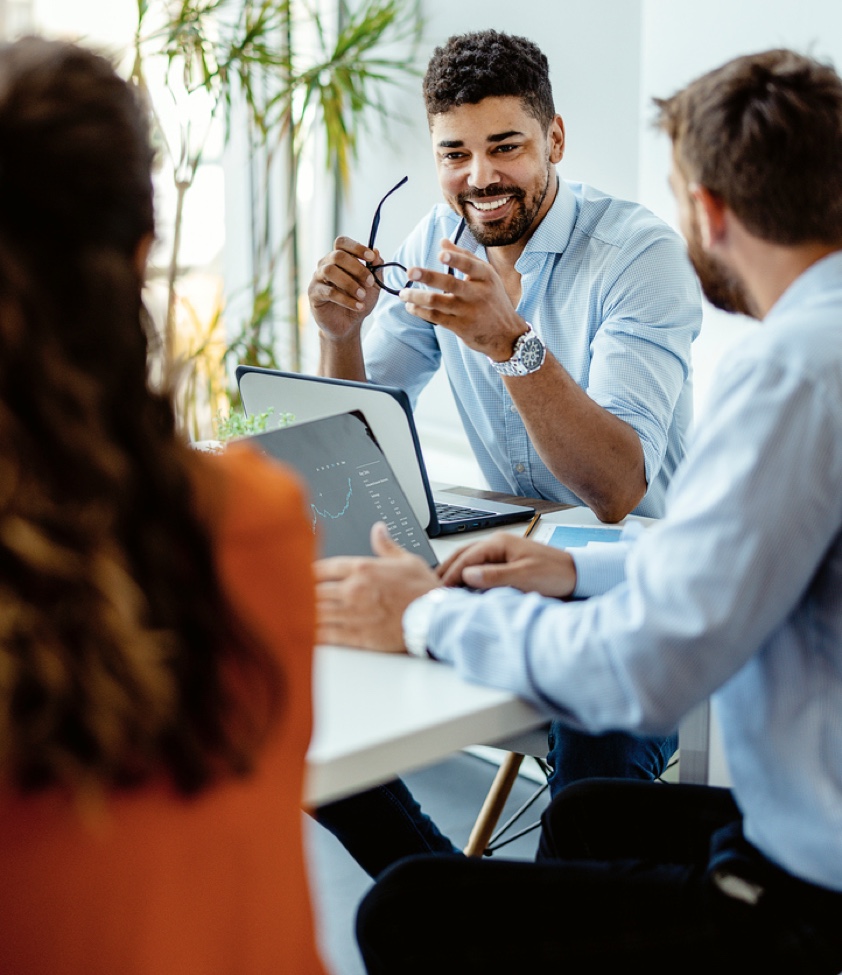 Diverse multiracial business colleagues at an office meeting
